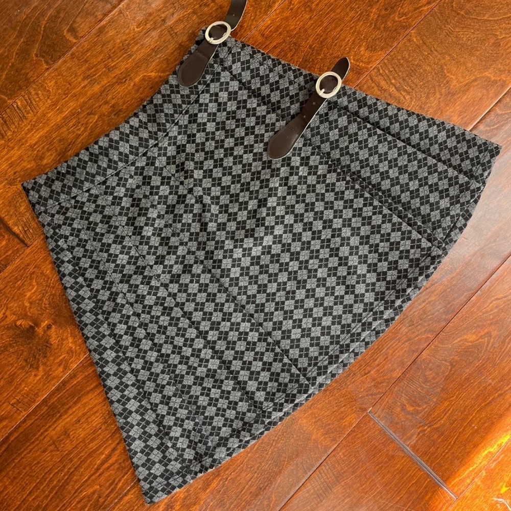 Full Tilt Black and White A-Line Mini Skirt